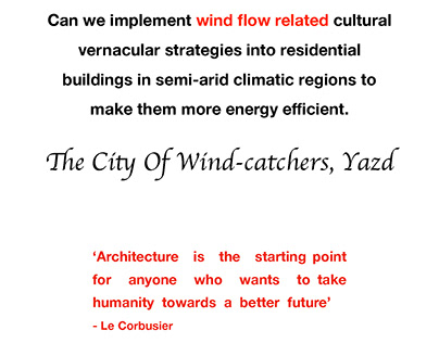final year dissertation:The City of Wind-catchers, Yazd