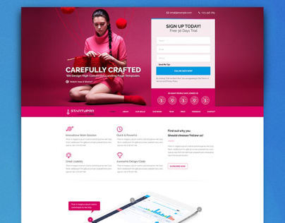 Dribbble Exclusive Giveaway! - Landing Page Template