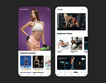 Ironwork gym Mobile App design