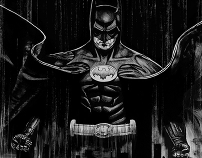 Batman Returns, ink drawing