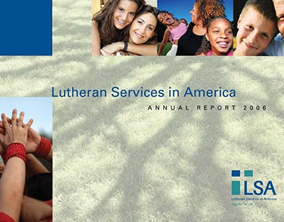 Annual Report design for Lutheran Services in America