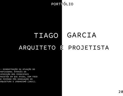 PORTFÓLIO - TIAGO GARCIA, ARQUITETO E URBANISTA