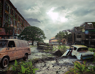 Matte Painting - Abandoned City