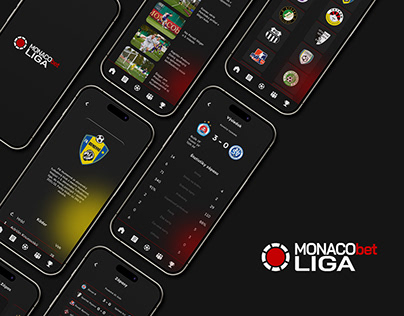 MONACObet liga rebrand + UI/UX mobile app design