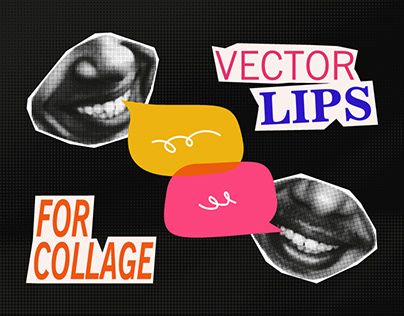 Vector Lips For Collage