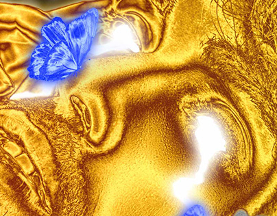 Glowing Golden Man Meraki Definition Poster/Background