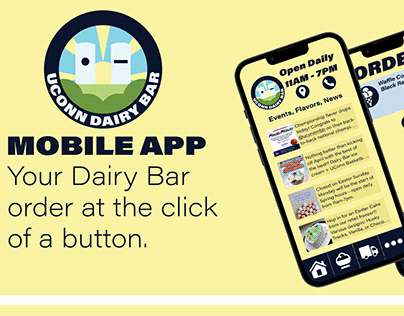 UCONN Dairy Bar Mobile App Design