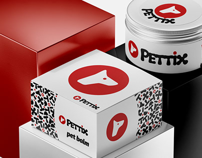 Pettix pet goods logo & identity