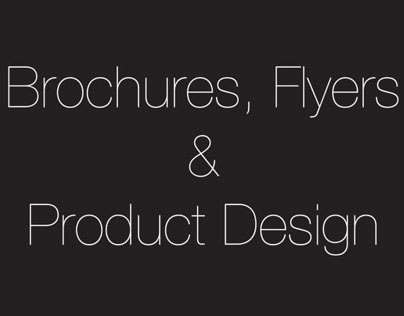 Brochures, Flyers & Product designs
