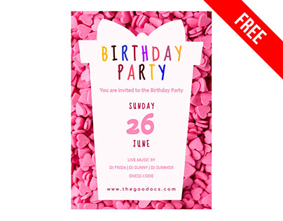 Candy Birthday Invitation - free Google Docs Template