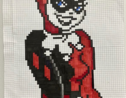 Harley Quinn pixel art