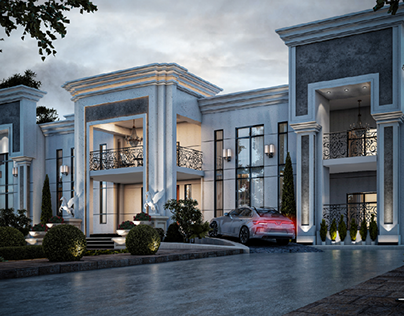 Luxurious Neoclassical Villa Exterior Design