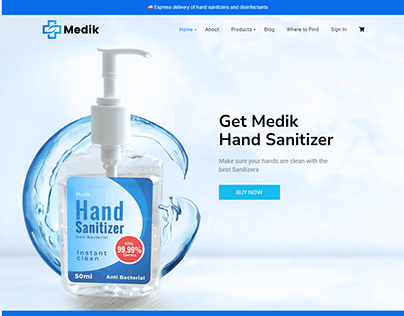 Hand sanitizer website