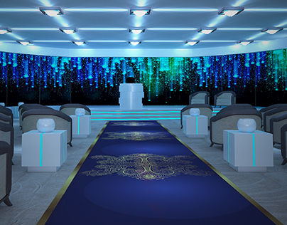 LED screen decorated room