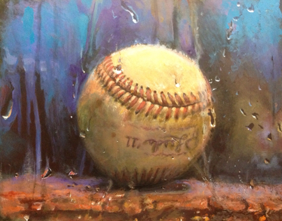 Baseball in the rain