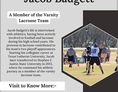 Jacob Badgett - A Member of the Varsity Lacrosse Team