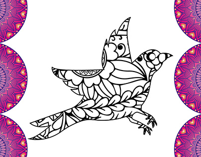 Beautiful Birds Coloring Page for Adults