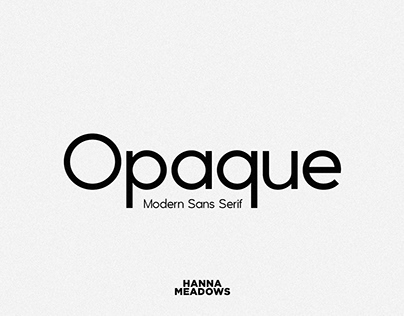 Opaque - Modern Sans Serif