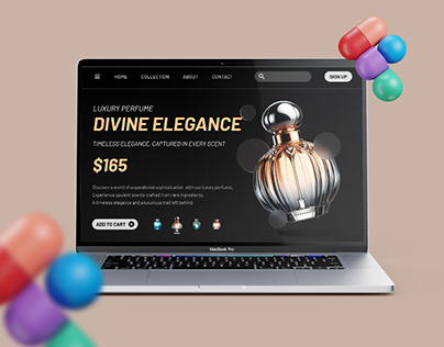 Landing page design for Luxury Perfume brand.