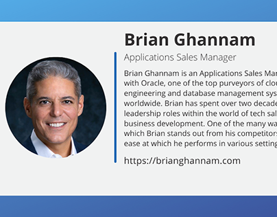 Brian Ghannam Bio Card