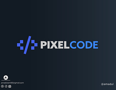 Pixel Code | Code logo | Programming logo