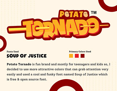Potato Tornado | Brand Design | Logo, Menu, Posts