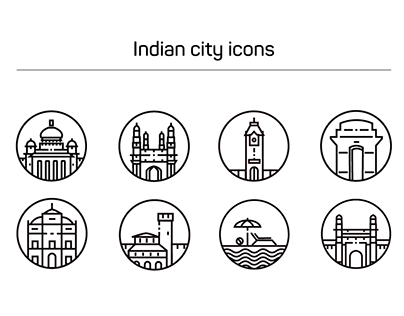 Indian city icons