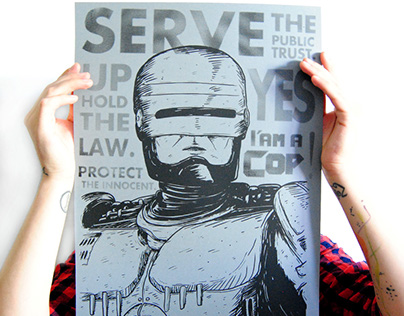 serigraphie poster Robocop