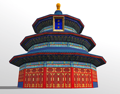 Temple of Heaven low poly 3d model