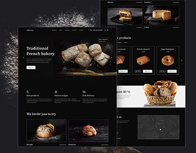 Traditional French Bakery Web Design