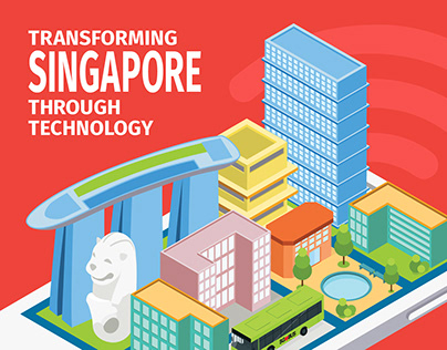 Singapore: A Smart Nation Vector Illustration