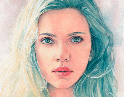 Scarlett Johansson watercolor