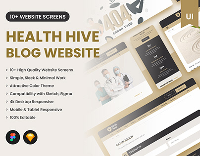 Health Hive Blog Website UX/UI Design