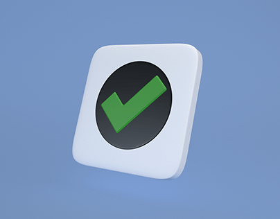 Check mark icon set 3d Product