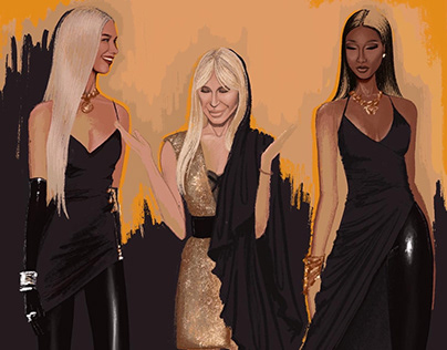 Fashion illustration of Grammys iconic moment