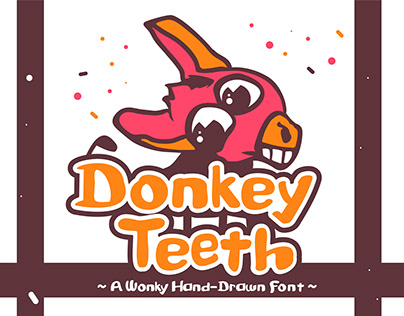 Donkey Teeth - A Wonky Handdrawn Font