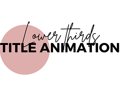 Motion Graphic lower thirds title animation