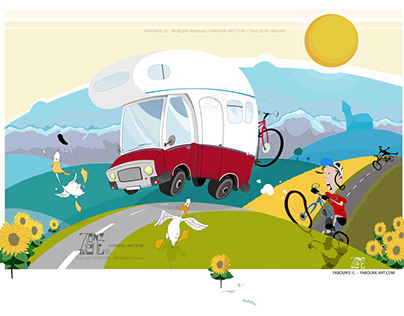 Illustration Rassemblement Camping Car Cyclotourisme 32