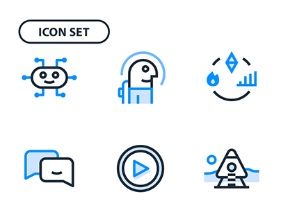 Crypto Space Icon Set