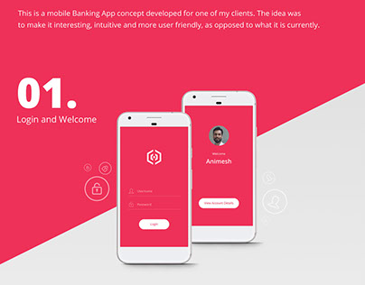 UI and Interaction Design for Banking App concept