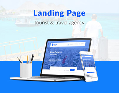 tourist & travel agency Landing Page UI Design