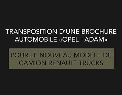 Brochure for a truck (Opel inspiration)