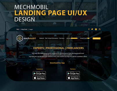 MechMobil Landing Page UI Design