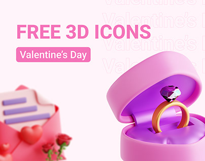 Free Valentine's Day 3D Icons