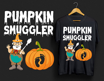 Pumpkin smuggler t-shirt design
