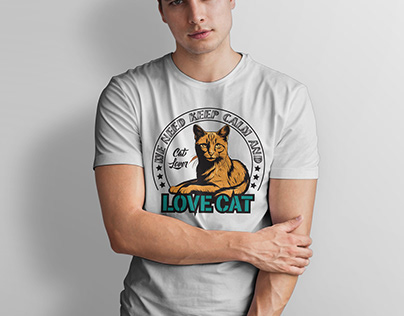 Cat T shirt design