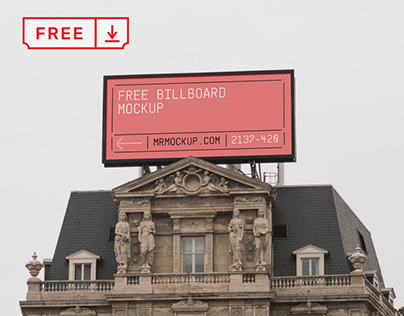 Free Billboard on Tenement Mockup