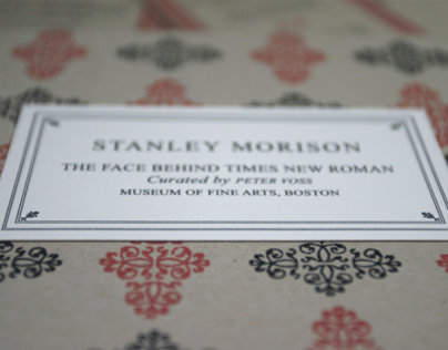 MFA: Stanley Morison exhibit identity & collateral
