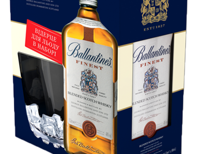 Ballantines pack with ice bucket