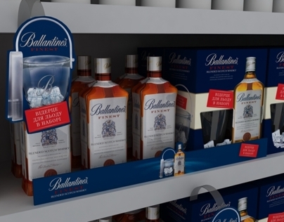 POSM for Ballantines pack with ice bucket